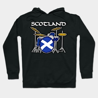 Scottish Flag Drums Scotland Drummer Musician Hoodie